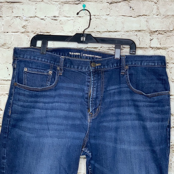 Old Navy straight dark wash jeans - Picture 2 of 4